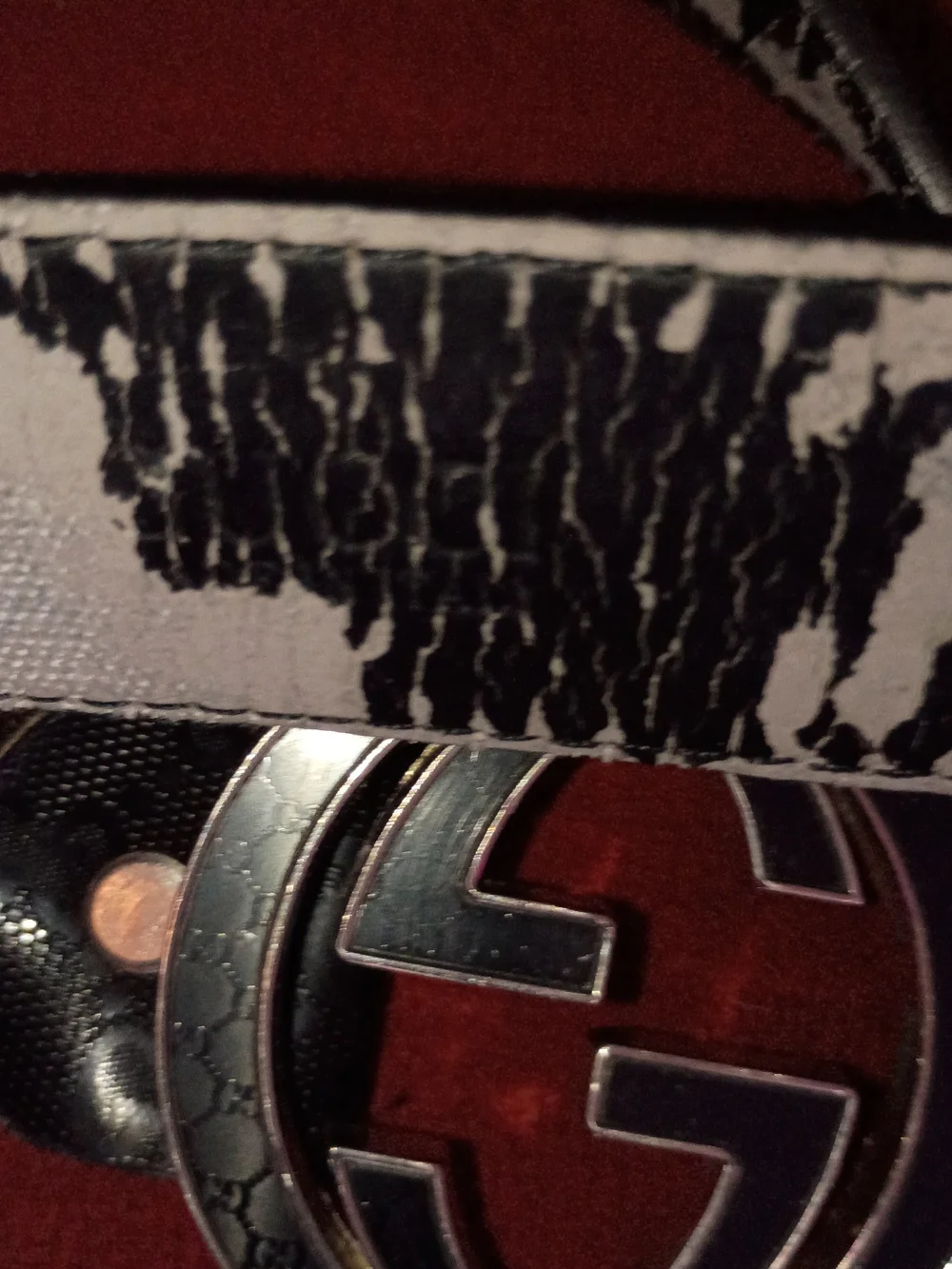 Gucci Black GG Monogram Belt Buckle
